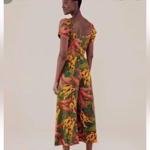farm rio cow print banana jumpsuit size S NWT